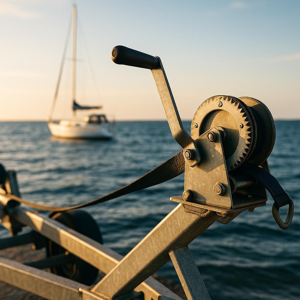 Treuil sur remorque : préparer l'hivernage du bateau